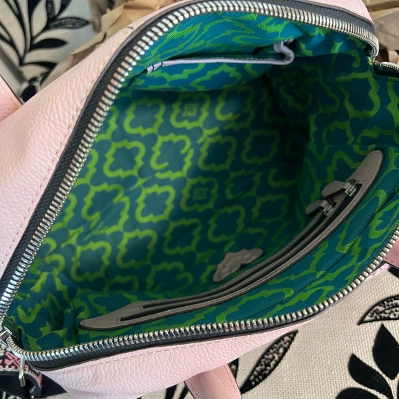 Oryany Pink Leather Satchel Purse Shoulder Bag - Picture 3 of 9